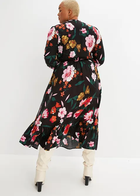 Midikleid aus flie&szlig;ender Viskose, bonprix