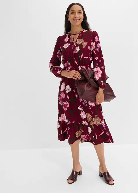 Robe midi en viscose fluide, bonprix