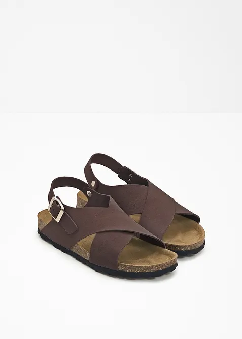 Sandales en cuir, bonprix