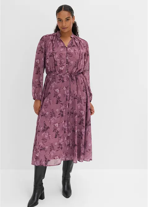 Robe midi en mousseline, bonprix