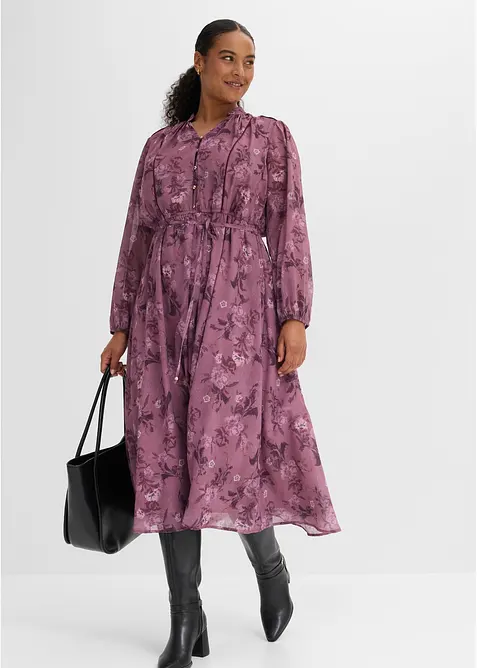Robe midi en mousseline, bonprix