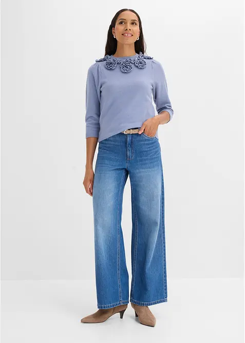 Pullover mit Puff&auml;rmeln, bonprix