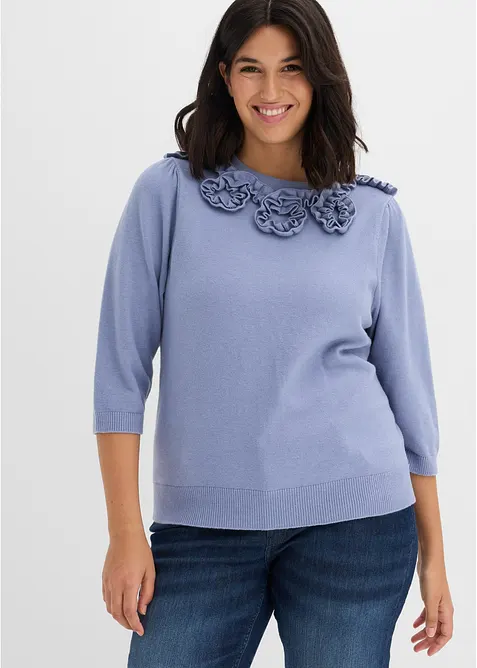 Pull &agrave; manches bouffantes, bonprix