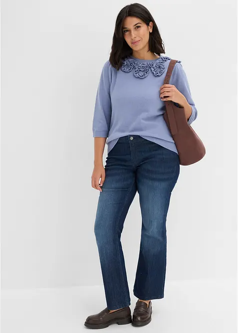 Pull &agrave; manches bouffantes, bonprix