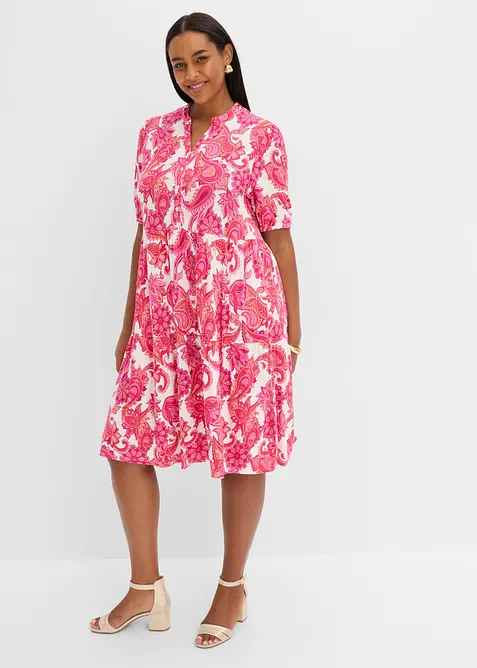 Robe tunique douce en viscose extensible, bonprix