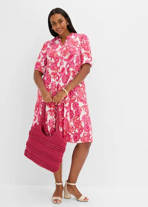 Robe tunique douce en viscose extensible, bonprix