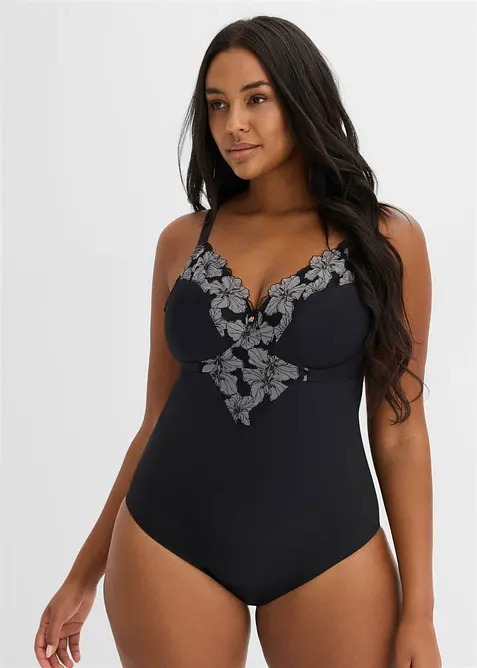 Body sculptant brod&eacute; sans armatures, maintien fort, bonprix