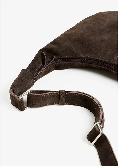 Umh&auml;ngetasche aus Veloursleder, bonprix
