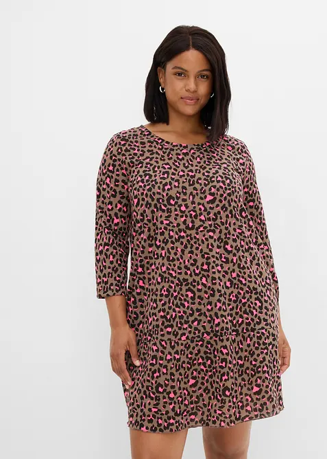 Robe courte en jersey aspect maille, bonprix