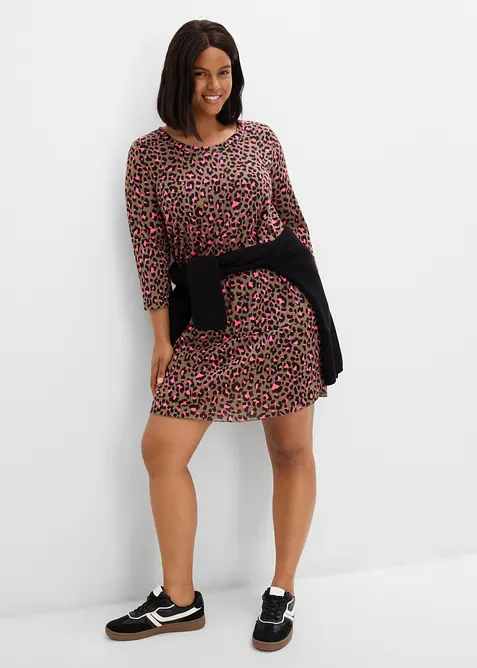 Robe courte en jersey aspect maille, bonprix