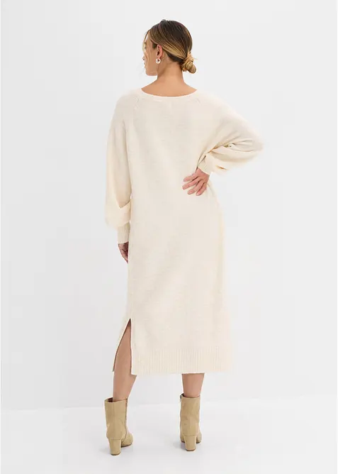 Oversized Strickkleid in Midil&auml;nge, bonprix