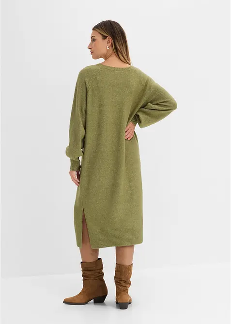 Oversized Strickkleid in Midil&auml;nge, bonprix