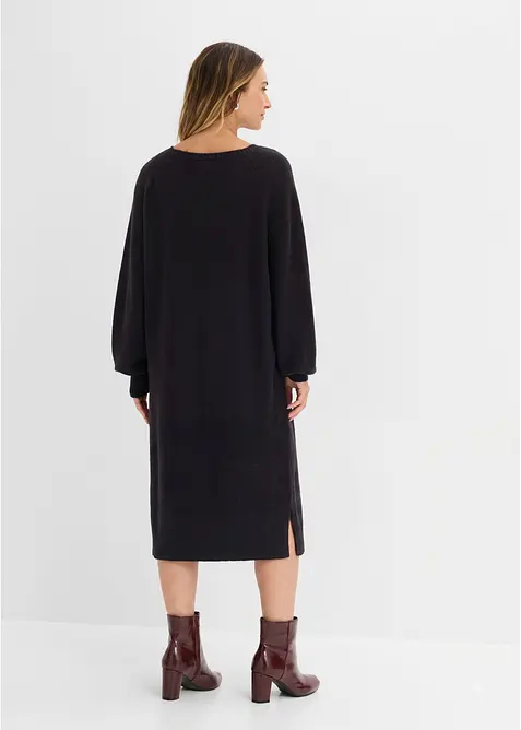 Oversized Strickkleid in Midil&auml;nge, bonprix