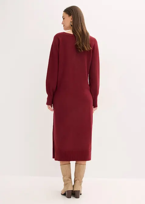 Oversized Strickkleid in Midil&auml;nge, bonprix