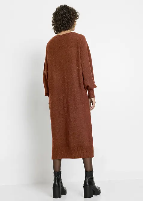 Oversized Strickkleid in Midil&auml;nge, bonprix