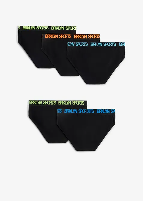 Slip mit weicher Bio-Baumwolle (5er Pack), bonprix