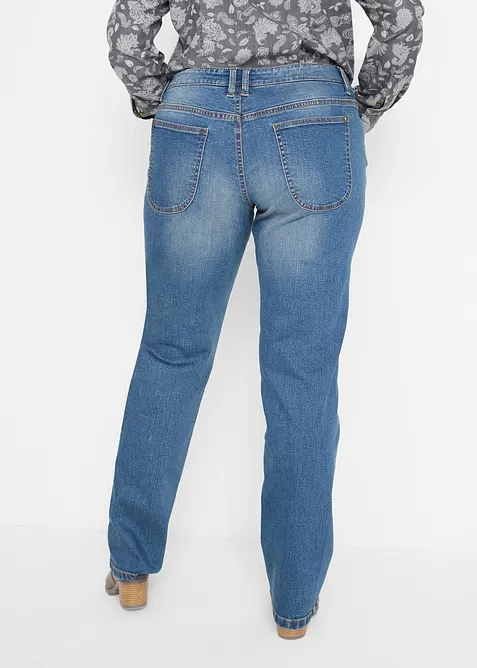 Jean Straight taille mi-haute, extensible, bonprix