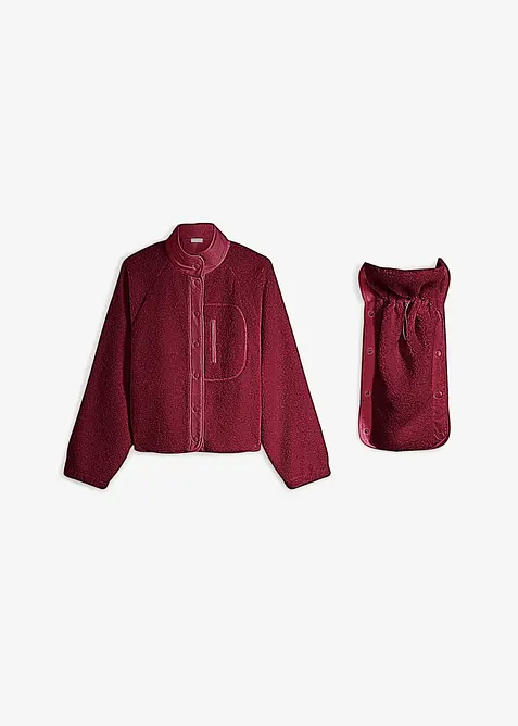 Umstands- und Tragejacke aus Teddyfleece, bonprix