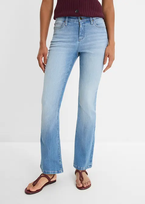 Jean bootcut taille haute, extensible et confortable, bonprix