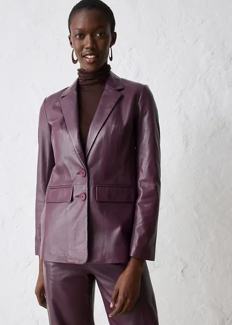 Blazer en cuir d&rsquo;agneau nappa, bonprix