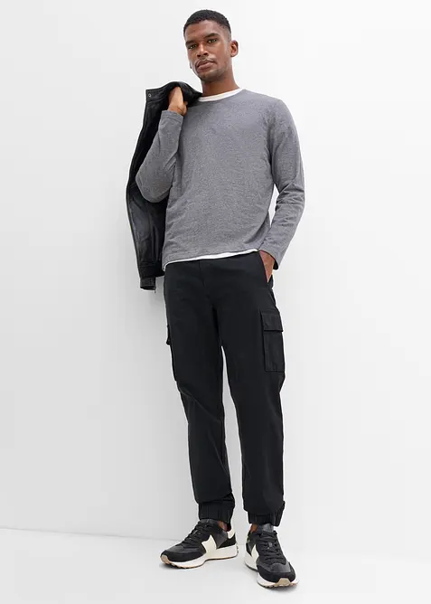 Regular Fit Stretch-Cargohose, Tapered, bonprix