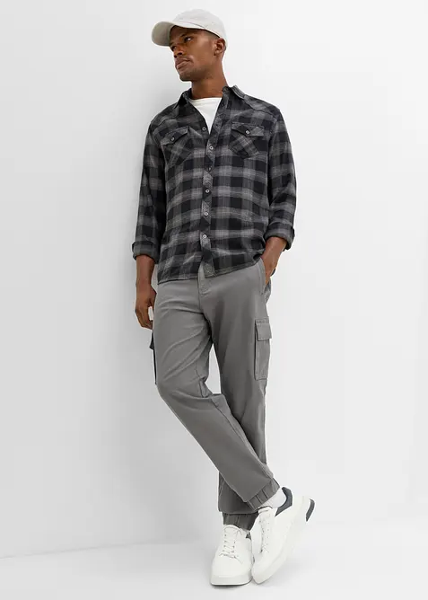Regular Fit Stretch-Cargohose, Tapered, bonprix