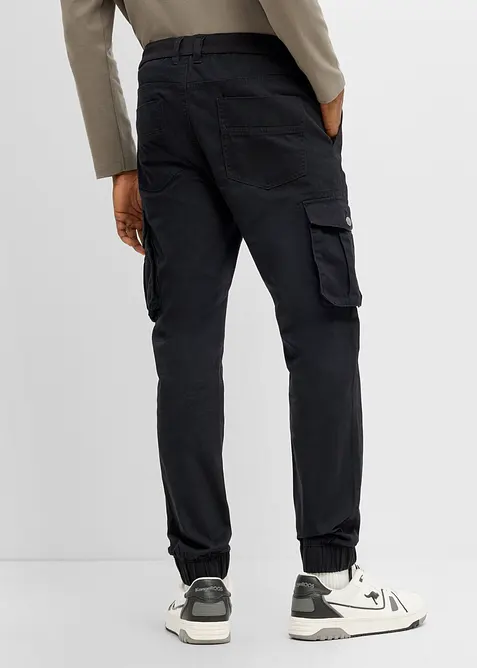 Regular Fit Cargohose aus reiner Baumwolle, Tapered, bonprix