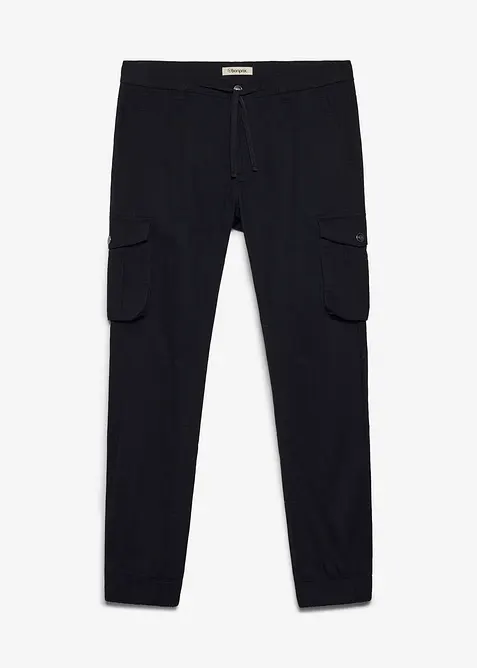 Regular Fit Cargohose aus reiner Baumwolle, Tapered, bonprix