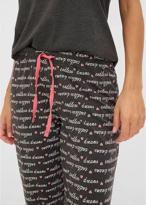 Capri Pyjama aus reiner Baumwolle, bonprix
