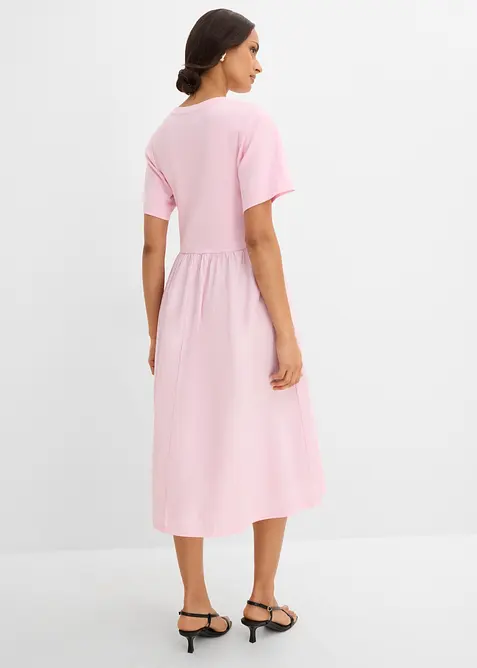 Midikleid aus Materialmix, bonprix