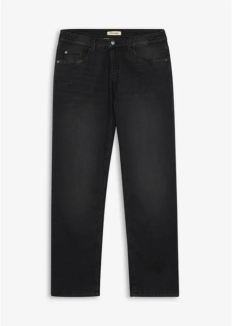 Thermo Relaxed-Fit-Jeans mit Dehnbund, Straight, bonprix