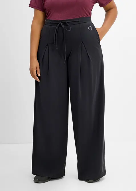 Pantalon de sport ultra-l&eacute;ger avec plis d&eacute;coratifs, s&eacute;chage rapide, bonprix