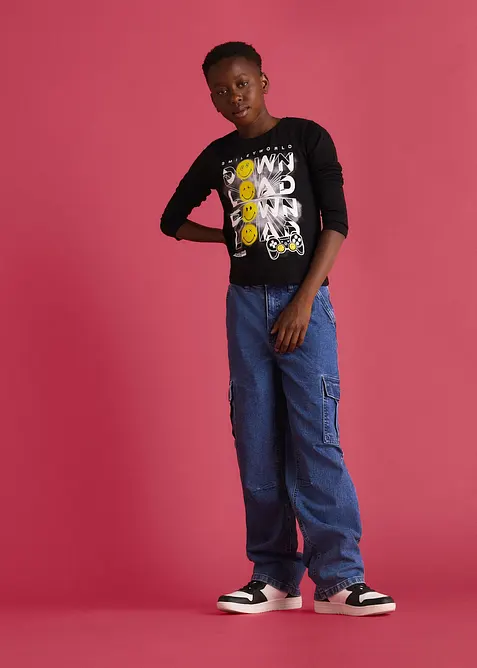 T-shirt manches longues Smiley World 100% coton, SmileyWorld