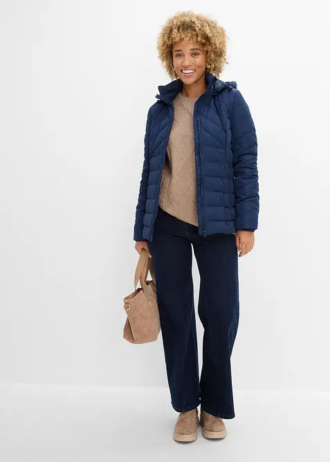 Leichte Steppjacke mit abnehmbarer Kapuze, bonprix