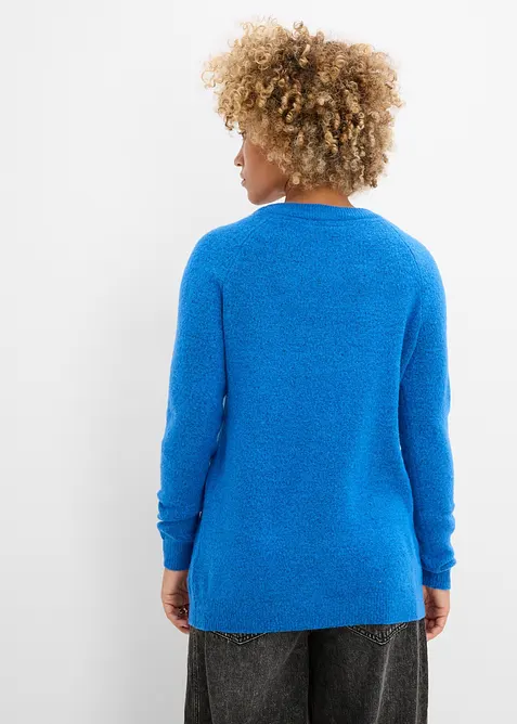 Pull en maille col V, bonprix