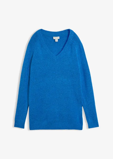 Pull en maille col V, bonprix