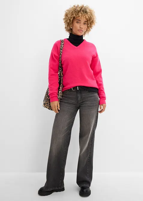 Oversize-Strick-Pullover, bonprix