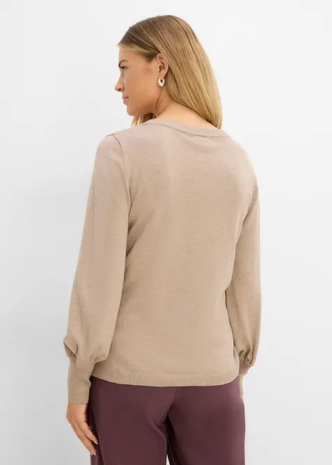 Pullover mit Ballon-&Auml;rmel, bonprix