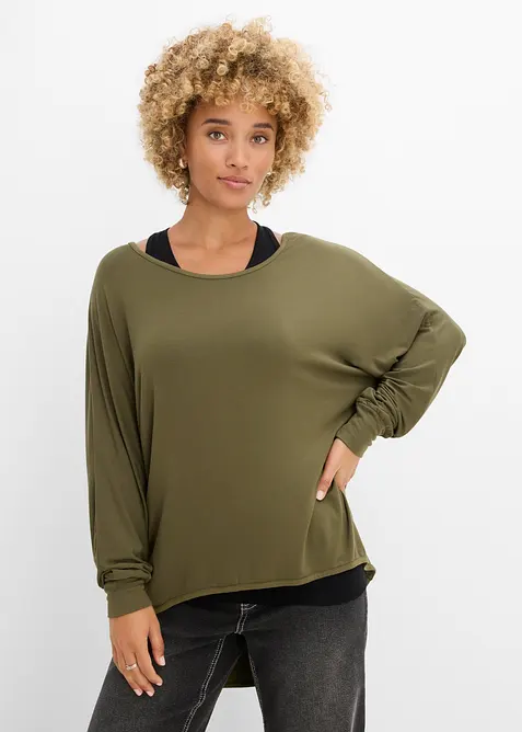 Longshirt mit Top aus Viskose-Mix, bonprix