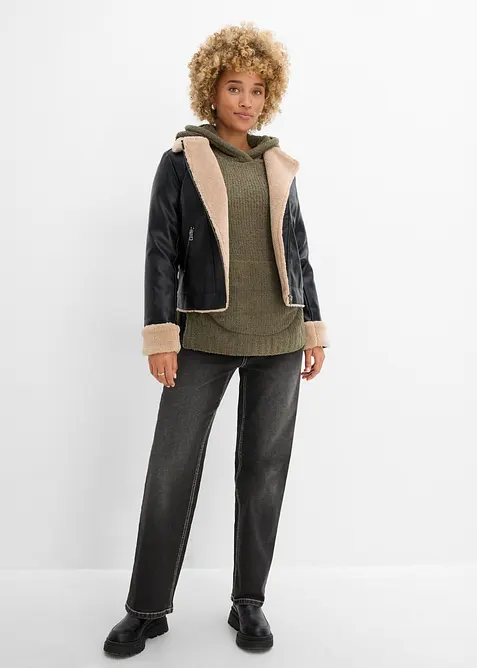 Kapuzenpullover in Teddy-Fleece, bonprix