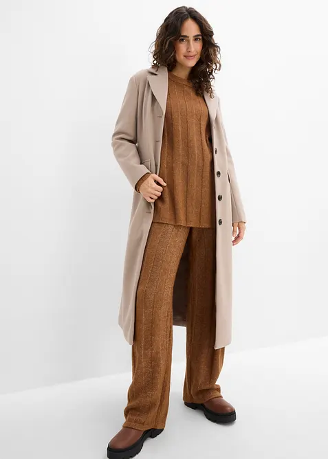 Oversize-Pullover aus Rippstrick, bonprix