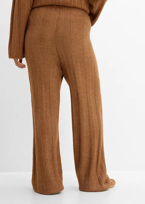 Pantalon en maille c&ocirc;tel&eacute;e, bonprix