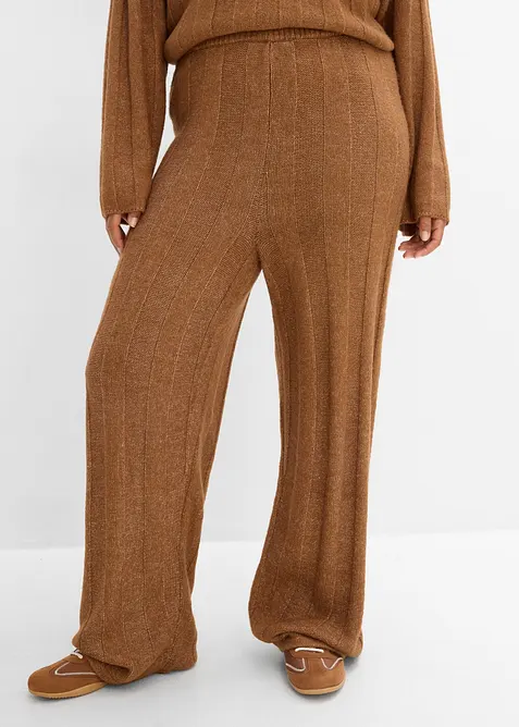 Pantalon en maille c&ocirc;tel&eacute;e, bonprix