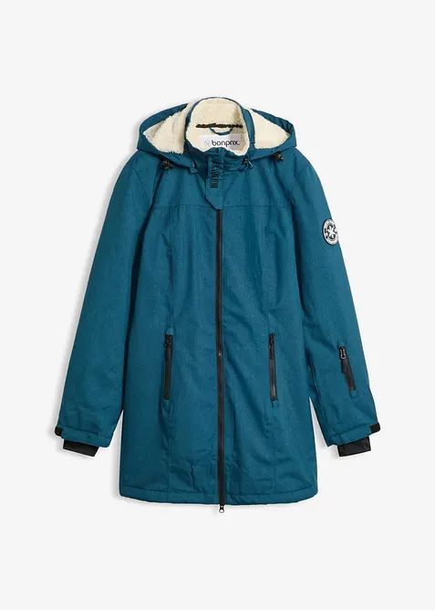 Veste longue outdoor imperm&eacute;able, doubl&eacute;e sherpa, bonprix
