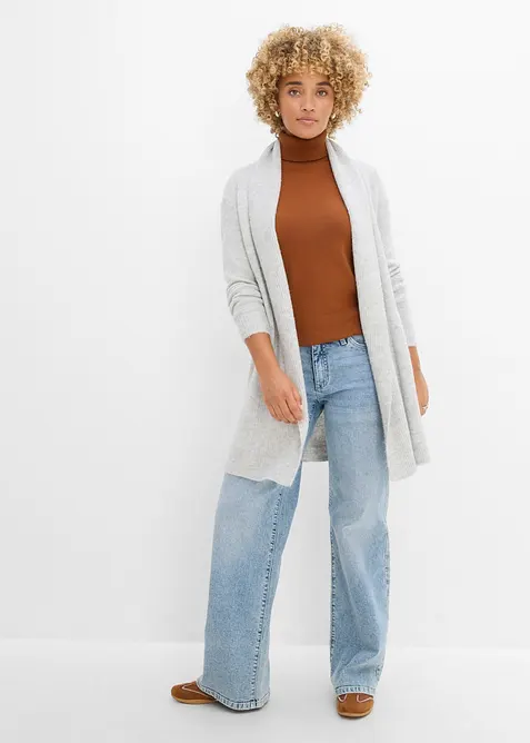 Longstrickjacke mit Schalkragen, bonprix