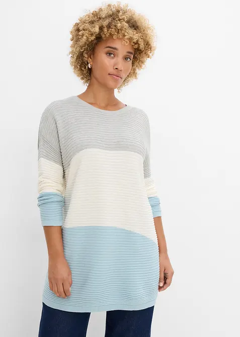 Longpullover mit Rippmuster, bonprix