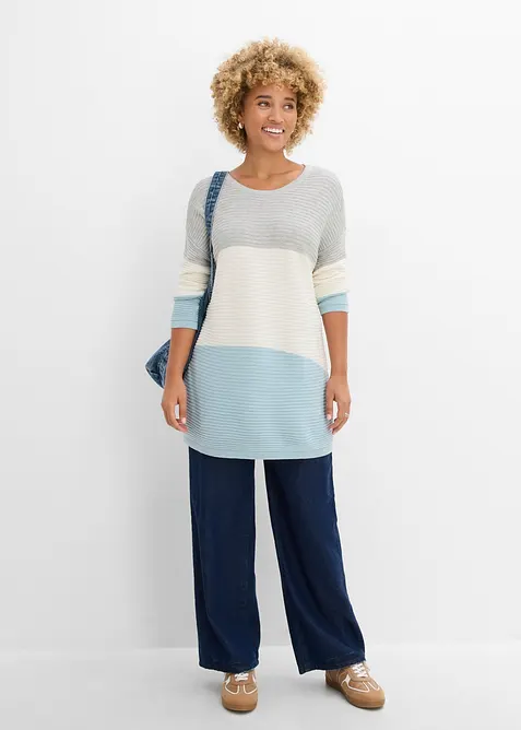 Longpullover mit Rippmuster, bonprix