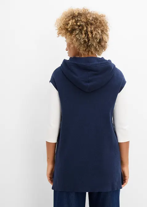 Pull sans manches &agrave; capuche, oversize, bonprix
