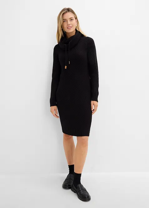 Strickkleid mit Schalkragen, bonprix