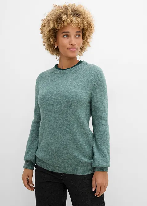 Pullover mit Ballon&auml;rmeln, bonprix